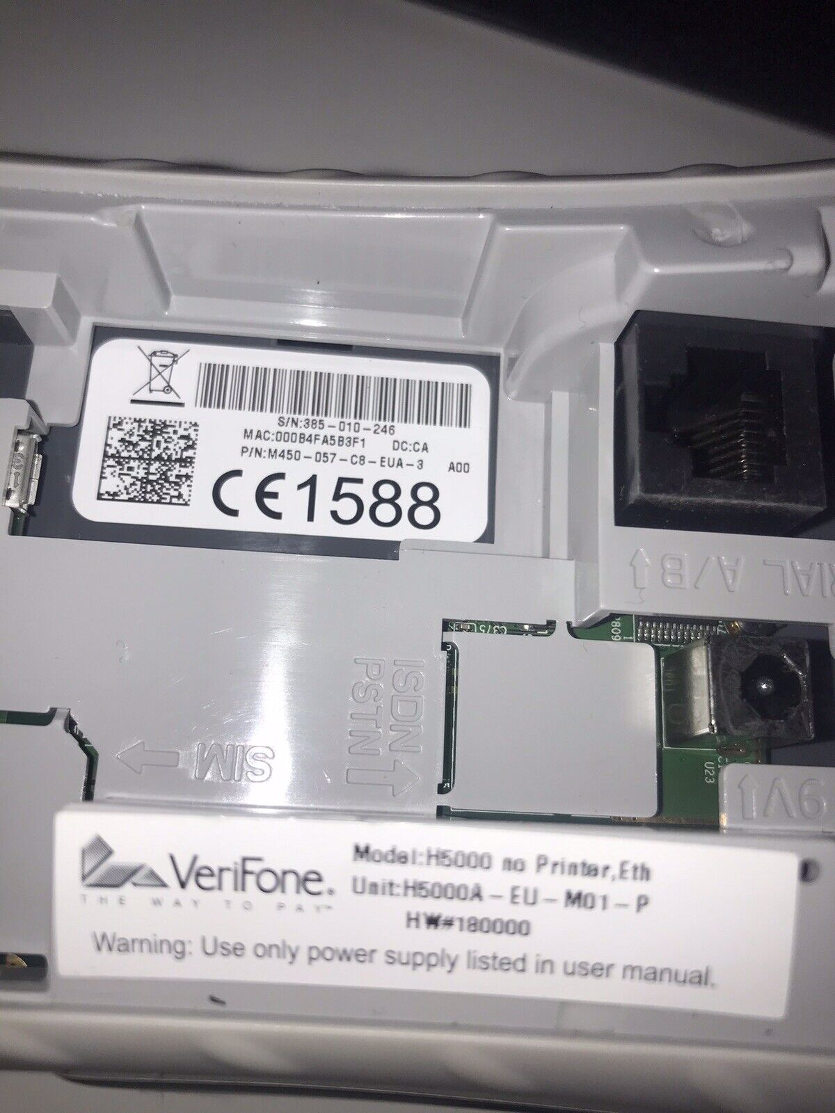 Ec Terminal Verifone H5000 Ec Gerät Kartenlesegerät M450-057-C8-EUB-3